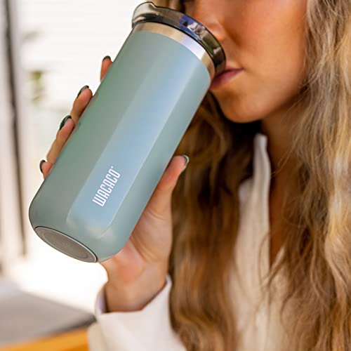 WACACO Octaroma Classico Vacuum Insulated Coffee Mug, Double-wall Stainless Steel Travel Tumbler With Drinking Lid, 6 fl oz (180ml), Carmine Red