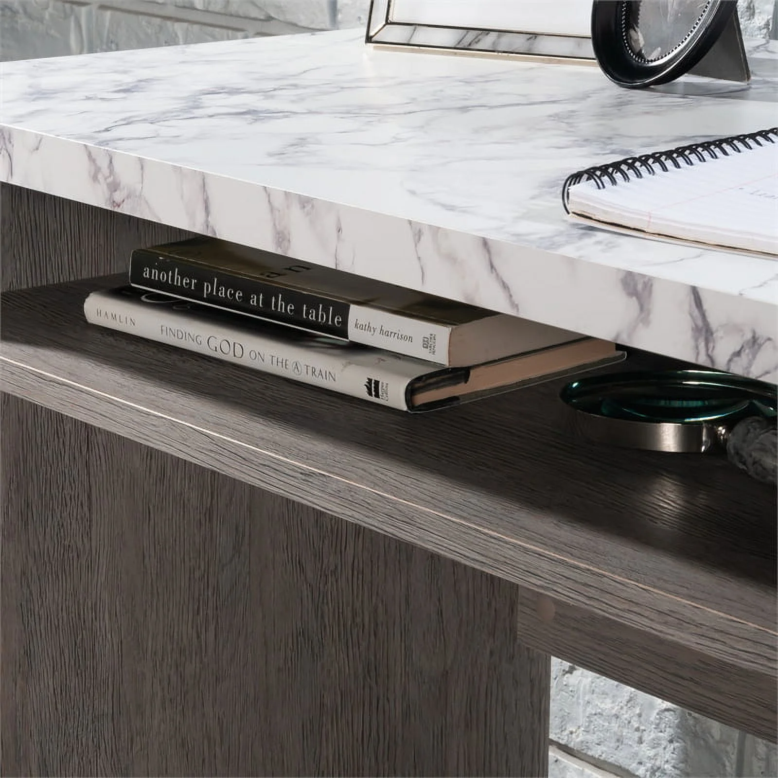 UrbanPro Modern Engineered Wood Writing Desk in Ashen Oak Finish