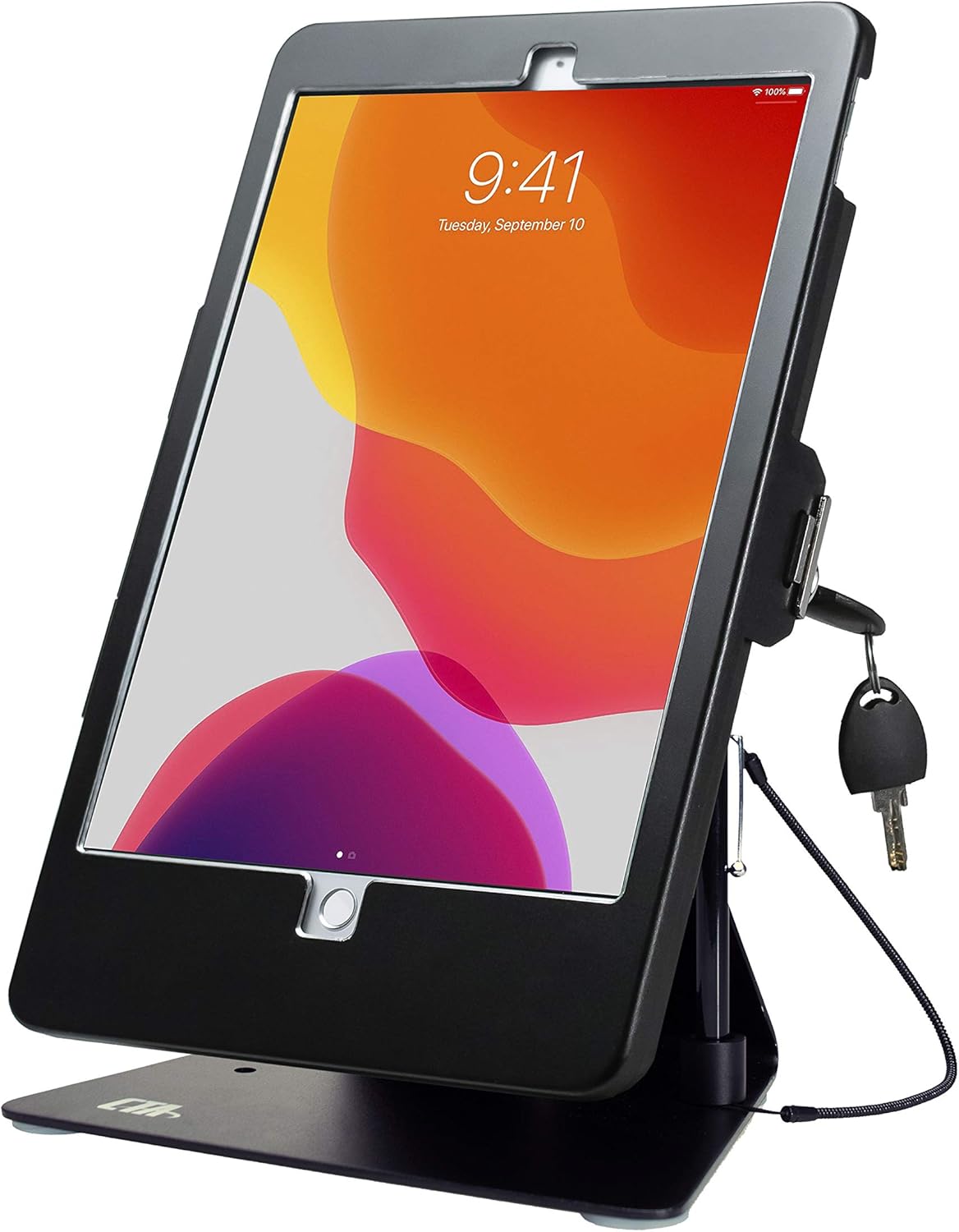 Dual Kiosk Stand – CTA Security Stand with Locking Case, Cable, Stylus and Tether – Compatible with Headphone Jack, iPad 7th/ 8th/ 9th Gen 10.2”, iPad Pro 10.5 (PAD-ASKW10) – White