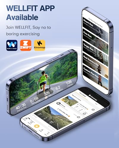 Incline Walking Pad Treadmill: [Voice Controlled] 2 in 1 Smart Treadmill with 300lbs Capacity Compatible with Wellfit Kinomap ZWIFT APP - 2.5HP Quiet Treadmill with Console Remote Control