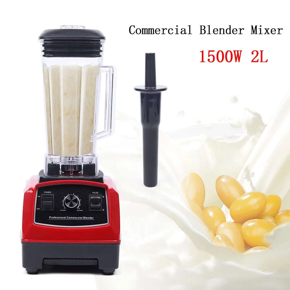 Miumaeov 2L 1500W Professional Blender Heavy Duty Commercial Countertop Smoothie Maker Mixer Juicer