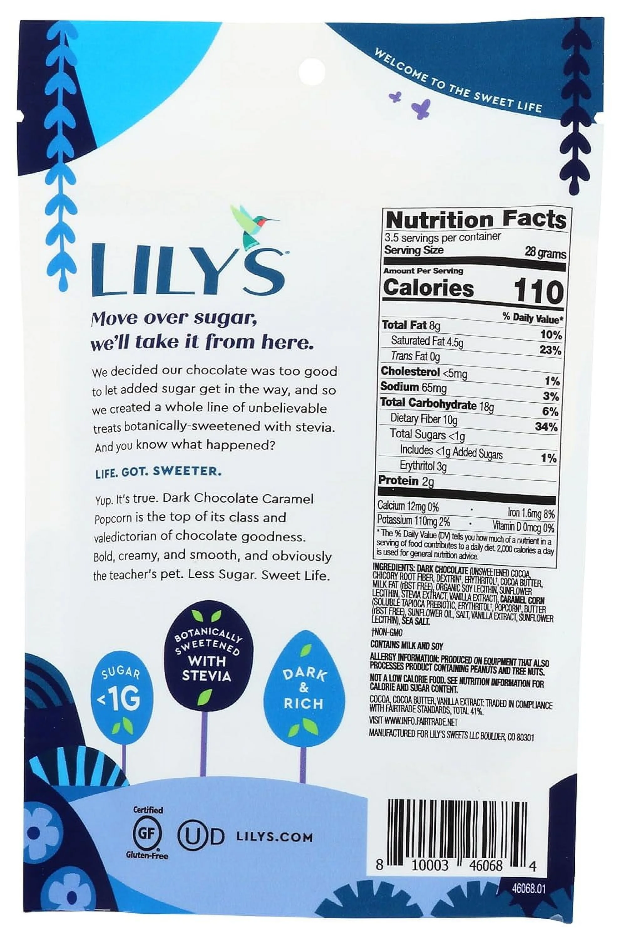 Dark Chocolate Caramel Popcorn, 3.5 Ounce