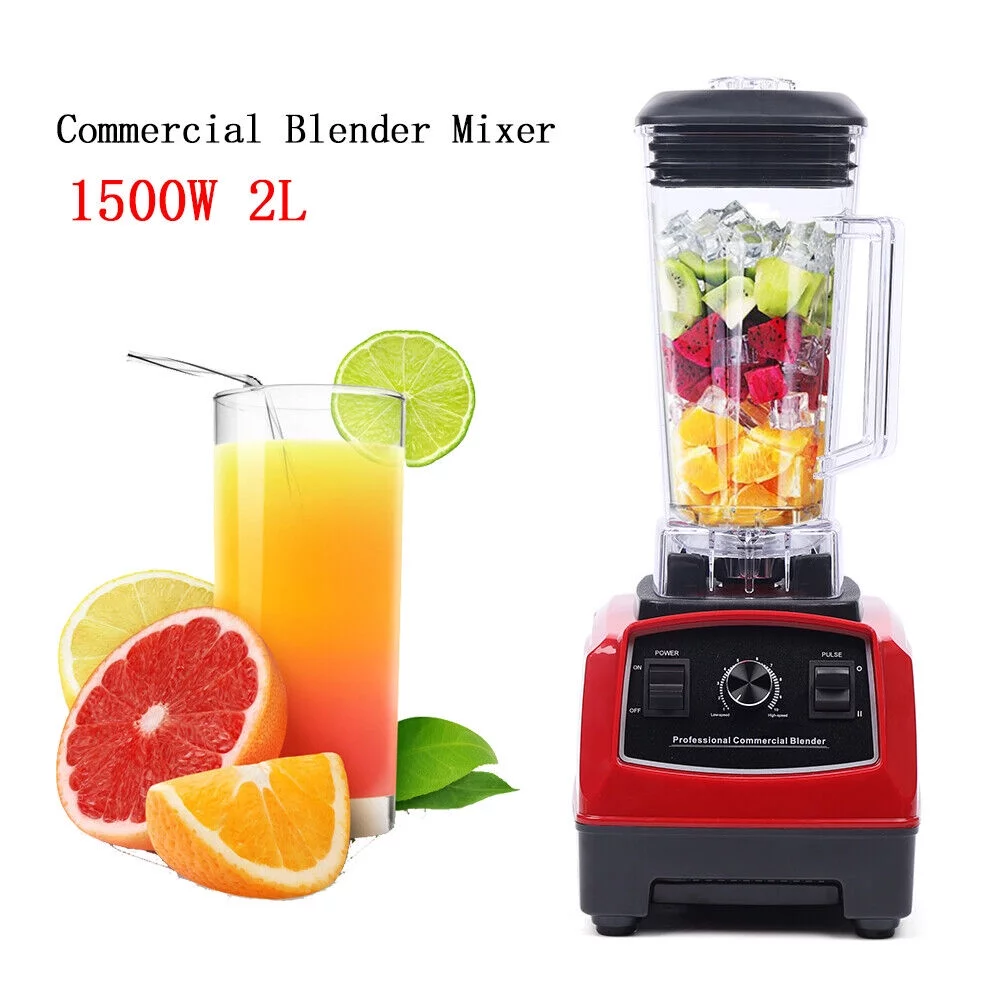 2L Commercial Professional Countertop High Speed Blender Mixer Plastic Housing