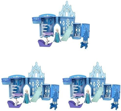 Mattel Disney Princess Toys, Storytime Stackers Elsa Ice Palace, Stackable Castle Doll House with Small Doll & 8 Pieces, Inspired by The Disney Frozen Movies