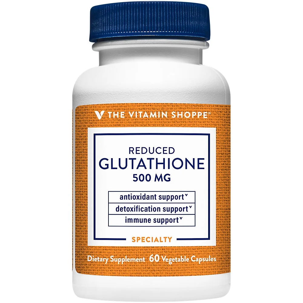 The Vitamin Shoppe Reduced Gluthathione 500MG, Antioxidant Supplement that Supports Immune & Cellular Health (60 Capsules)
