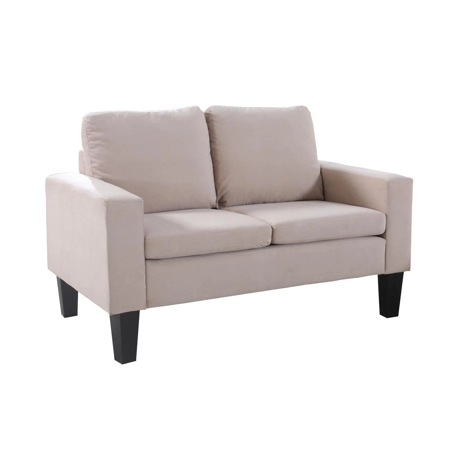 Nathaniel Home Microfiber Loveseat-Color:Beige