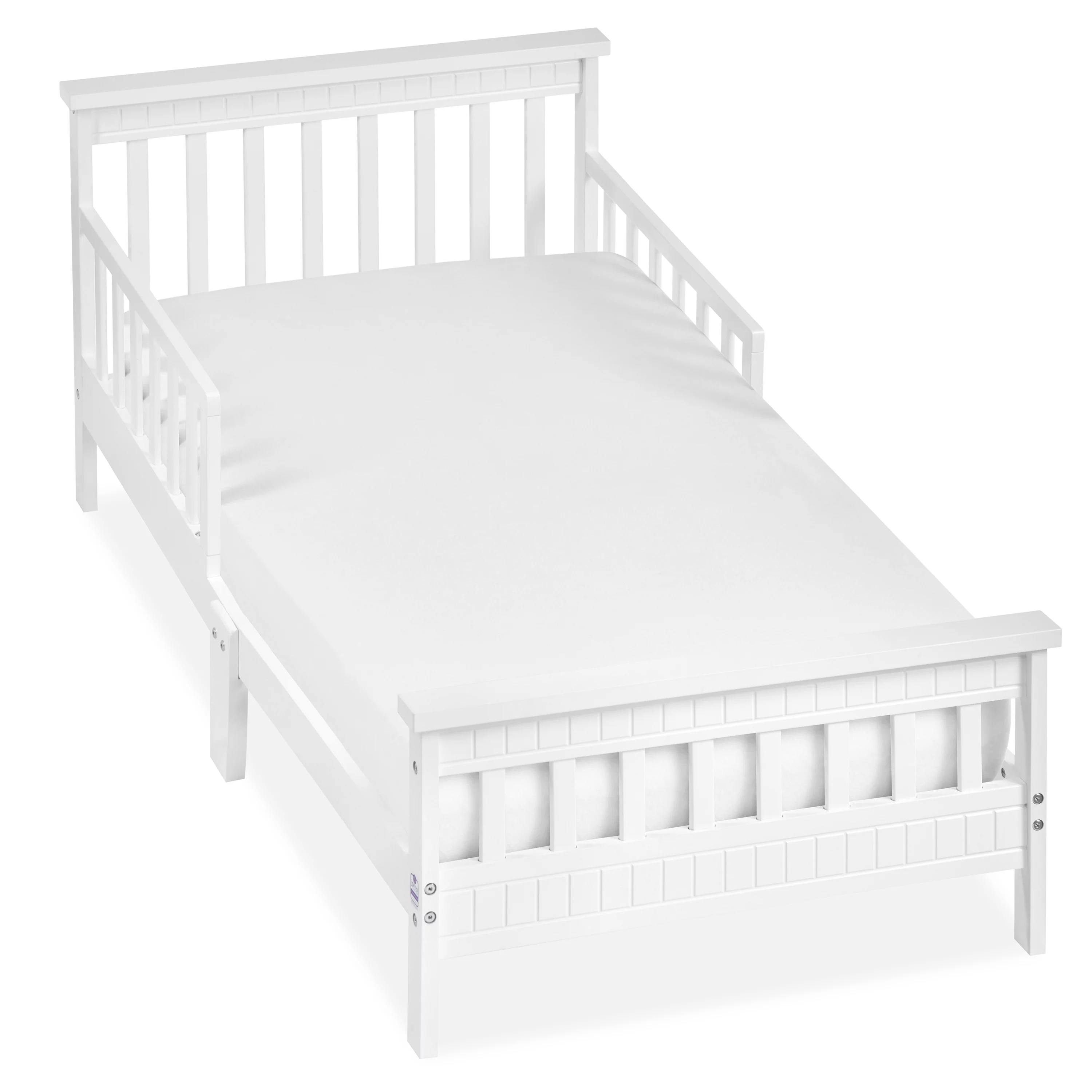 Dream On Me San-Fran Toddler Bed made with Sustainable New Zealand Pinewood, White