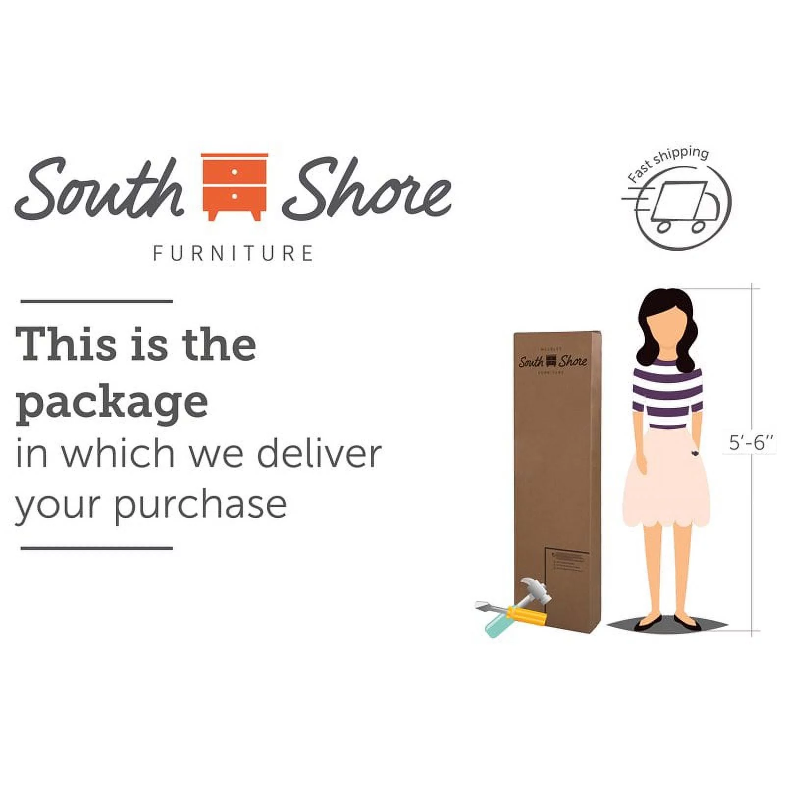 Home Square 2-Piece Set with Nightstand and 5-Drawer Chest in Pure White Finish