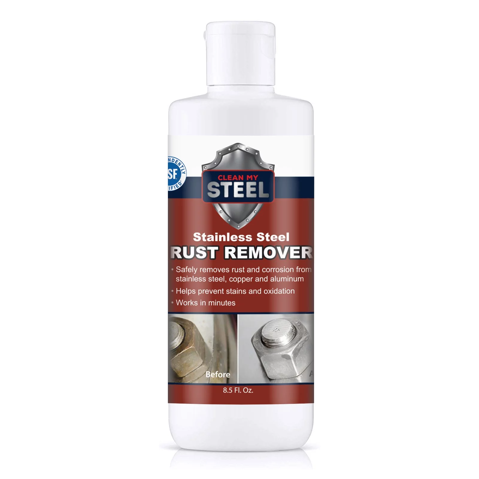 Stainless Steel Cleaner and Rust Remover, Triple the Power, Triple the Results - Our Strongest Rust Remover Yet! Experience Unmatched Cleaning with our Concentrated Formula 8.5 oz