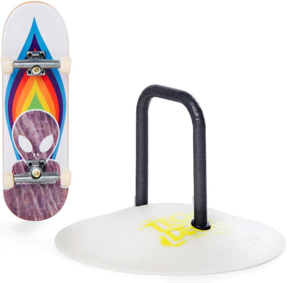 Alien Wrokshop Tech Deck Steet Hits Skateboard with Bike Lock