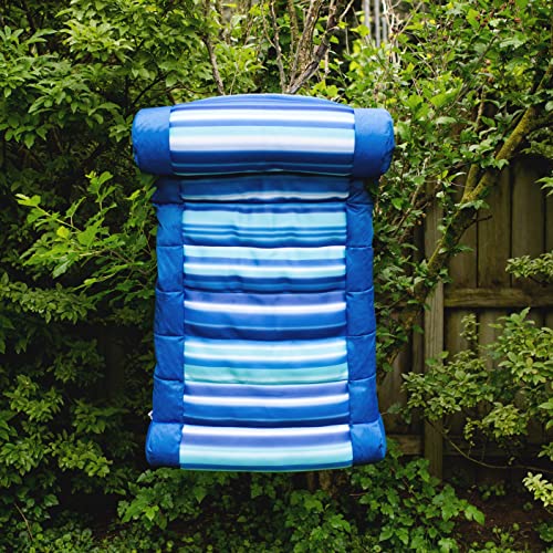 Big Joe Kona Hammock No Inflation Needed Pool Lounger with Headrest, Quick Draining Fabric, 4 feet Big