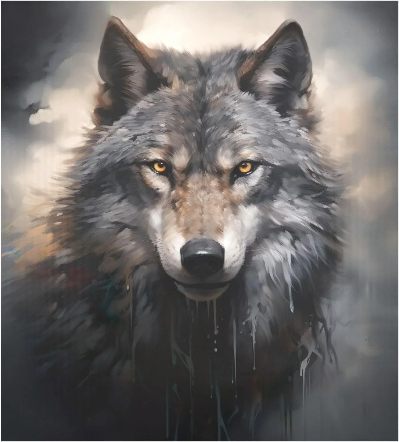 Coolnut Magnetic Dishwasher Stickers Wolf Portrait Kitchen Dishwasher Cover Sticker, Panel Decal Home Cabinet Appliances Stickers 23in W x 26in H Home Decor