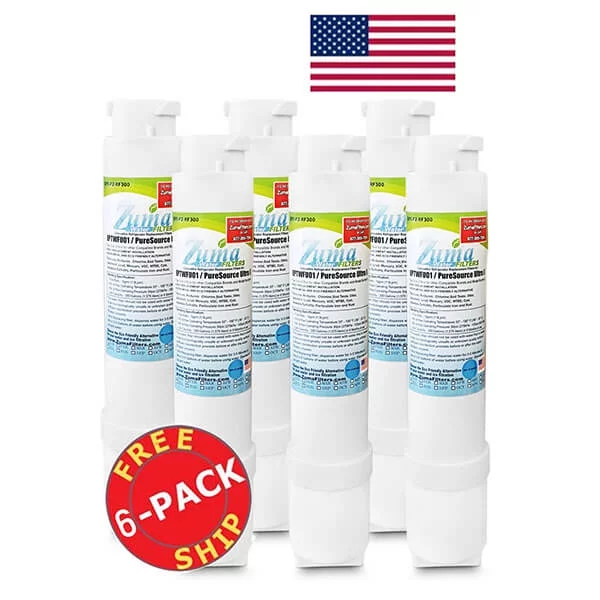 ZUMA Brand , Water and Ice Filter , Compatible with Frigidaire® / ELECTROLUX® EPTWFU01 - 6 Pack - Made in U.S.A.