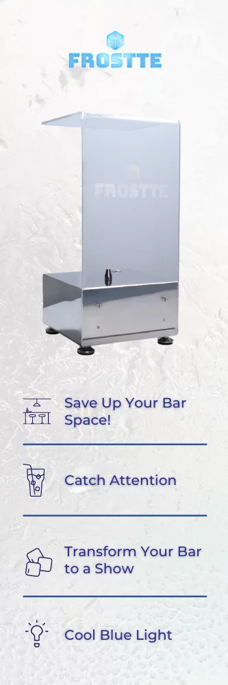 Frostte Instant Glass Chiller CO2 Dry Ice Glass Froster Chills Wine Cocktail Beer Sparkling Water Soda Glass.