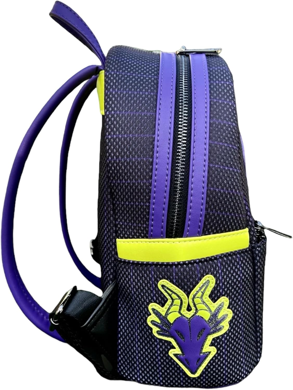 Loungefly Disney Villains Team Maleficent Jersey Glow in the Dark Mini Backpack