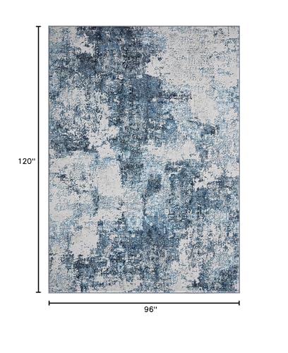 9x12 Area Rugs Living Room Rugs: Large Washable Rug with Anti-Slip Backing Non-Shedding Stain-Resistant Soft Abstract Carpet for Bedroom Dining Room Nursery Home Office - Black