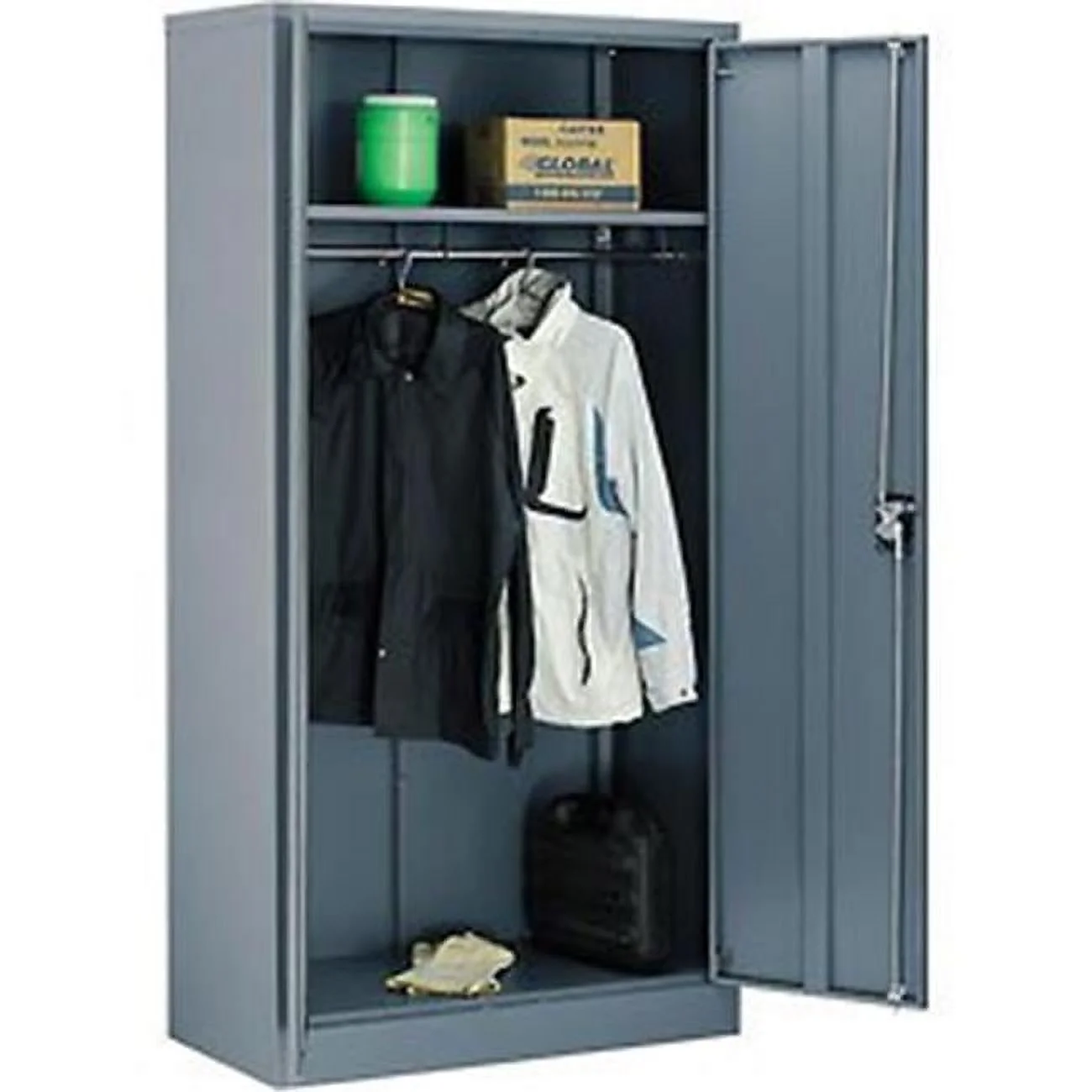 Global Industrial Unassembled Wardrobe Cabinet, 36x18x72, Gray