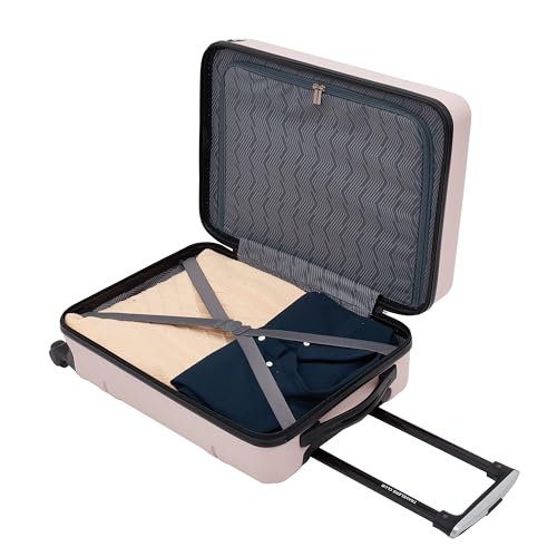 Travelers Club Skyline Spinner Luggage, Gray, 22-Inch Carry-On