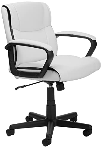 Amazon Basics Office Computer Task Desk Chair with Padded Armrests, Mid-Back, Adjustable, 360 Swivel, Rolling, 275 Pound Capacity, 24.2