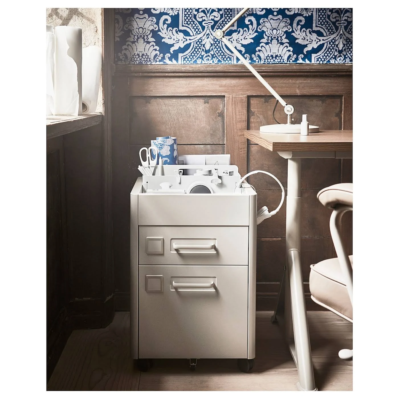 IKEA - IDSEN Drawer Unit on Casters, Beige, 16 1/2x24