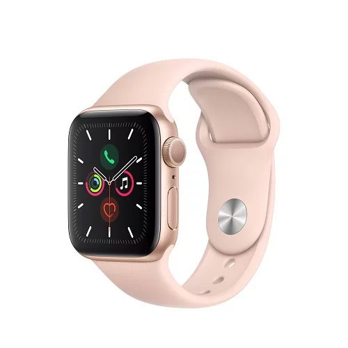 Restored Apple Watch Gen 5 Series 5 40mm Gold Aluminum - Pink Sand Sport Band 3G099LL/A (Refurbished)