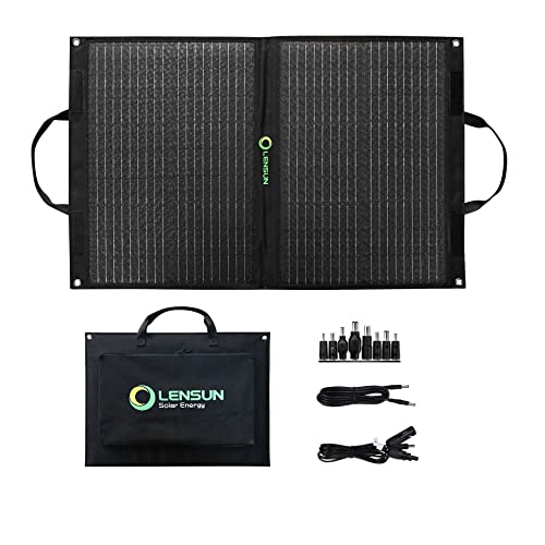 110W Foldable Solar Panel Charger with Kickstand, Standard Connector, USB, QC 3.0, Type C for Power Station Solar Generator, RV, Boat