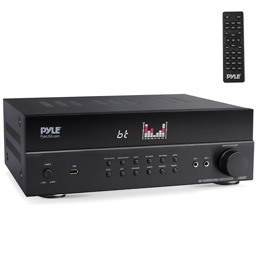 Pyle Hi-Fi Wireless Bluetooth 5.0 Home Theater Receiver - 7.2 Channel Surround Sound Stereo Amp with ARC Support - MP3/USB/DAC/FM Radio - 1200W PMPO - HDMI - Remote Control - for Home Audio - PT885BT