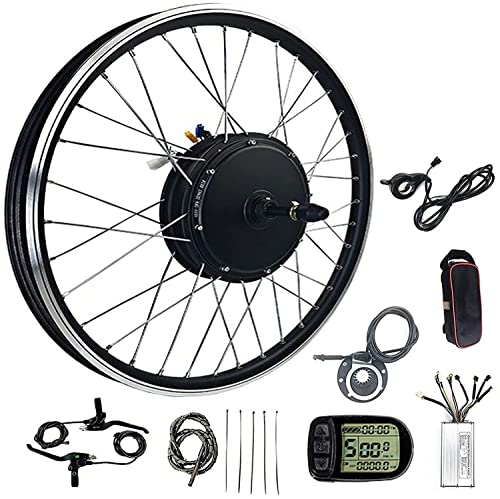Electric Bike Conversion Kit,Ebike Rear Wheel Conversion Kit,48V 250/350/ 500/1000/1500W Rear Wheel Brushless Gear Motor, 16