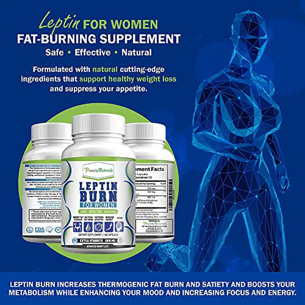 - Leptin Burn For Women - Natural Appetite Suppressant, Metabolism Booster For Weight Control Diet Pills- Leptin Supplements - 60 Capsules - Fat Burner Weight Loss Pills Fo