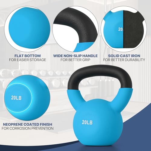 MADOG Neoprene Coated Kettlebells, Strength Training Hand Weights