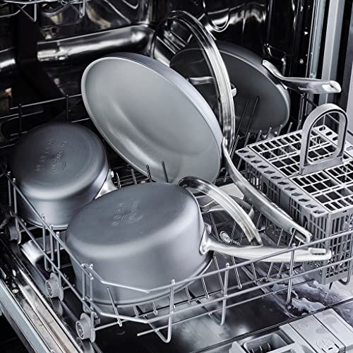 GreenPan Chatham Hard Anodized Healthy Ceramic Nonstick, 5QT Saute Pan Jumbo Cooker with Helper Handle and Lid, PFAS-Free, Dishwasher Safe, Oven Safe, Gray