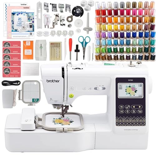 Brother SE700 Embroidery & Sewing Machine with 80 Embroidery Spools & Accessories