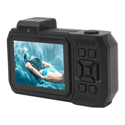 Zopsc Waterproof Action Camera, 2.88in 1.44in Dual Screen Underwater Sports Camera, 65MP 4K HD Pixel 33FT Autofocus Beauty Filters Diving and Swimming Camera, 2500mAh.