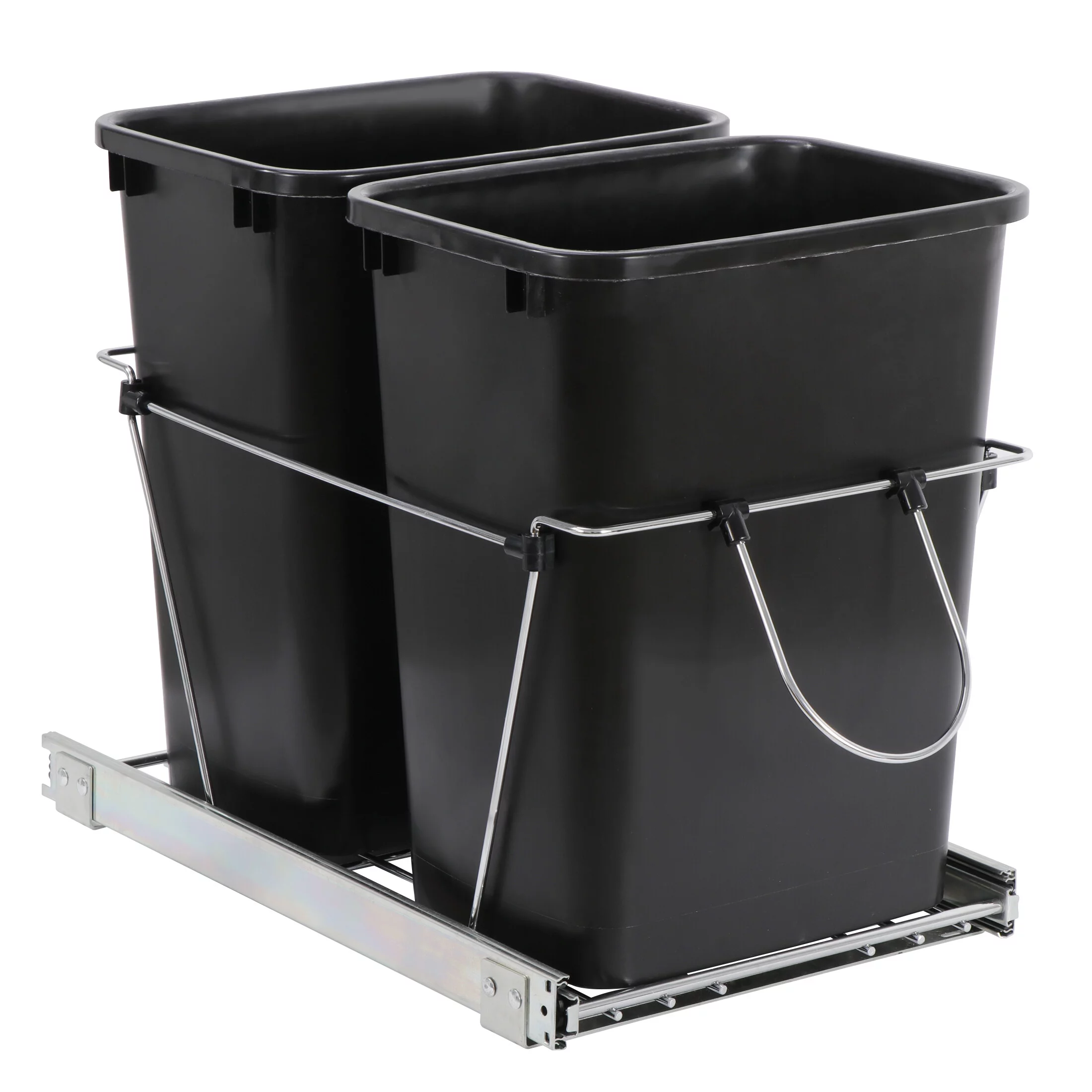 HomGarden Dual 35Qt Pullout Trash Garbage Can, 8.7Gal Capacity Under Kitchen Cabinet