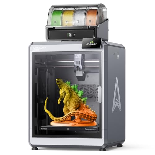 Creality K2 Plus Combo 3D Printer, Multi Color Printing with CFS, 600mm/s Print Speed, Step-servo Motor System 350℃ High-Temp Direct Drive Extruder Build Volume 13.78x13.78x13.78 inch