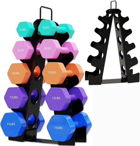 Weight Rack for Dumbbells,A-Frame Dumbbell Rack Stand Only, Alloy Steel Dumbbells Storage Rack with Handle for Home Gyms Workout (Dumbbells not include)