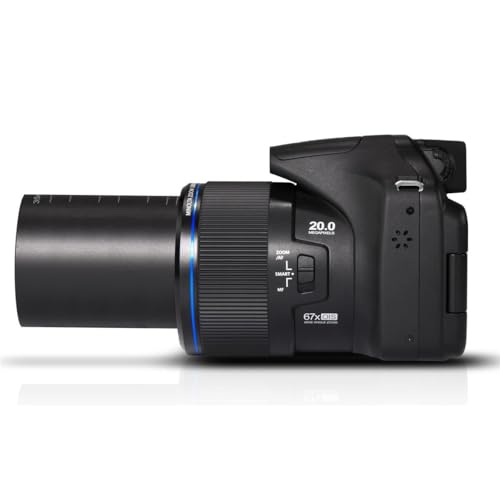 Minolta Pro Shot 20MP Digital Camera – 67x Optical Zoom, Full 1080p HD Video, Optical Image Stabilization, Wi-Fi, 3-inch Articulating LCD Screen, 27 Scene Modes – Includes 16GB SD Card (Black)