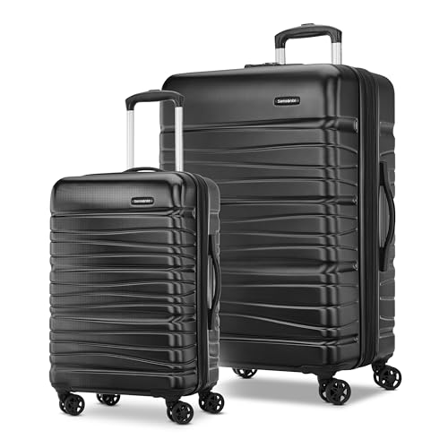 Samsonite Evolve SE Hardside Expandable Luggage with Double Spinner Wheels, Bass Black, Carry-on