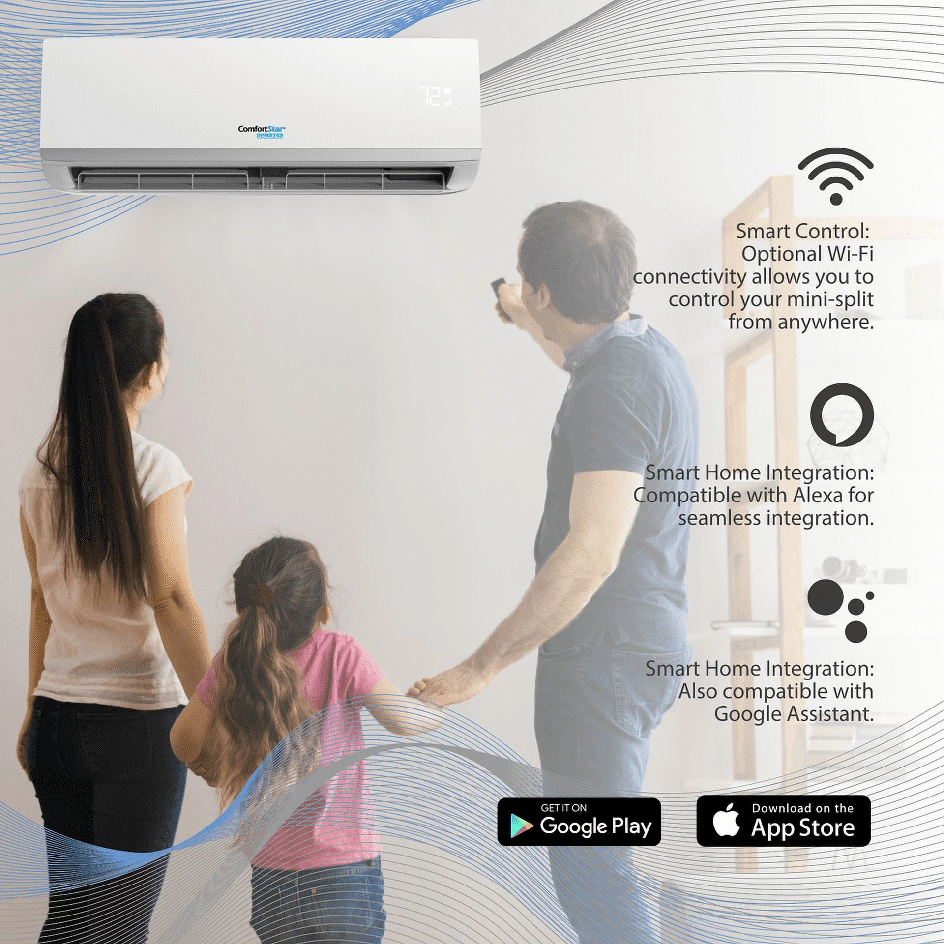 24,000 BTU 20 SEER2 Ductless Mini-Split Inverter+ Air Conditioner Only Cold System Full Set 220V.