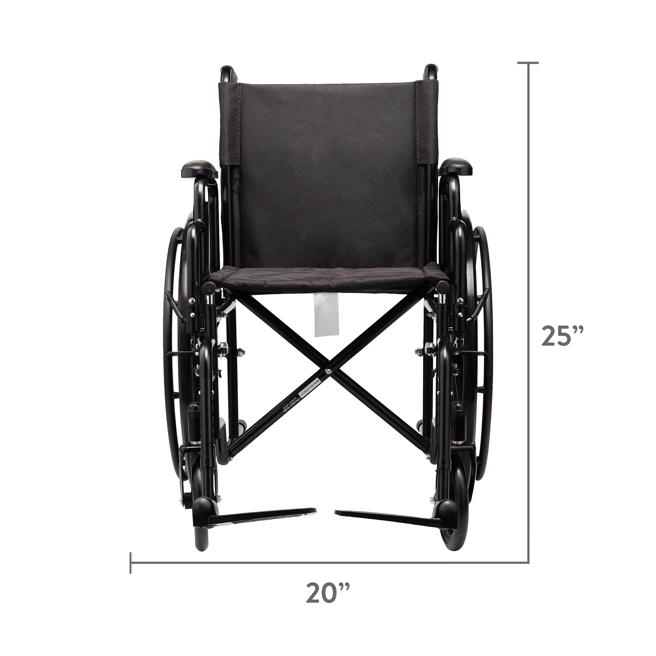 Equate Lightweight Foldable Steel Wheelchair with 18