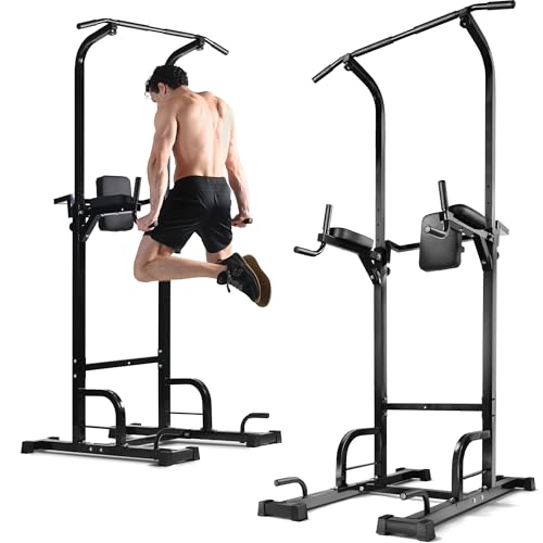 Pull Up Bar Free Standing - Power Tower, Multi-Functional Pullup Dip Station, Calisthenics Equipment Station For Home Gym - 440LBS Capacity, Height Adjustable, Durable, Heavy-Duty Strength Training For Men & Women To Build Muscle.