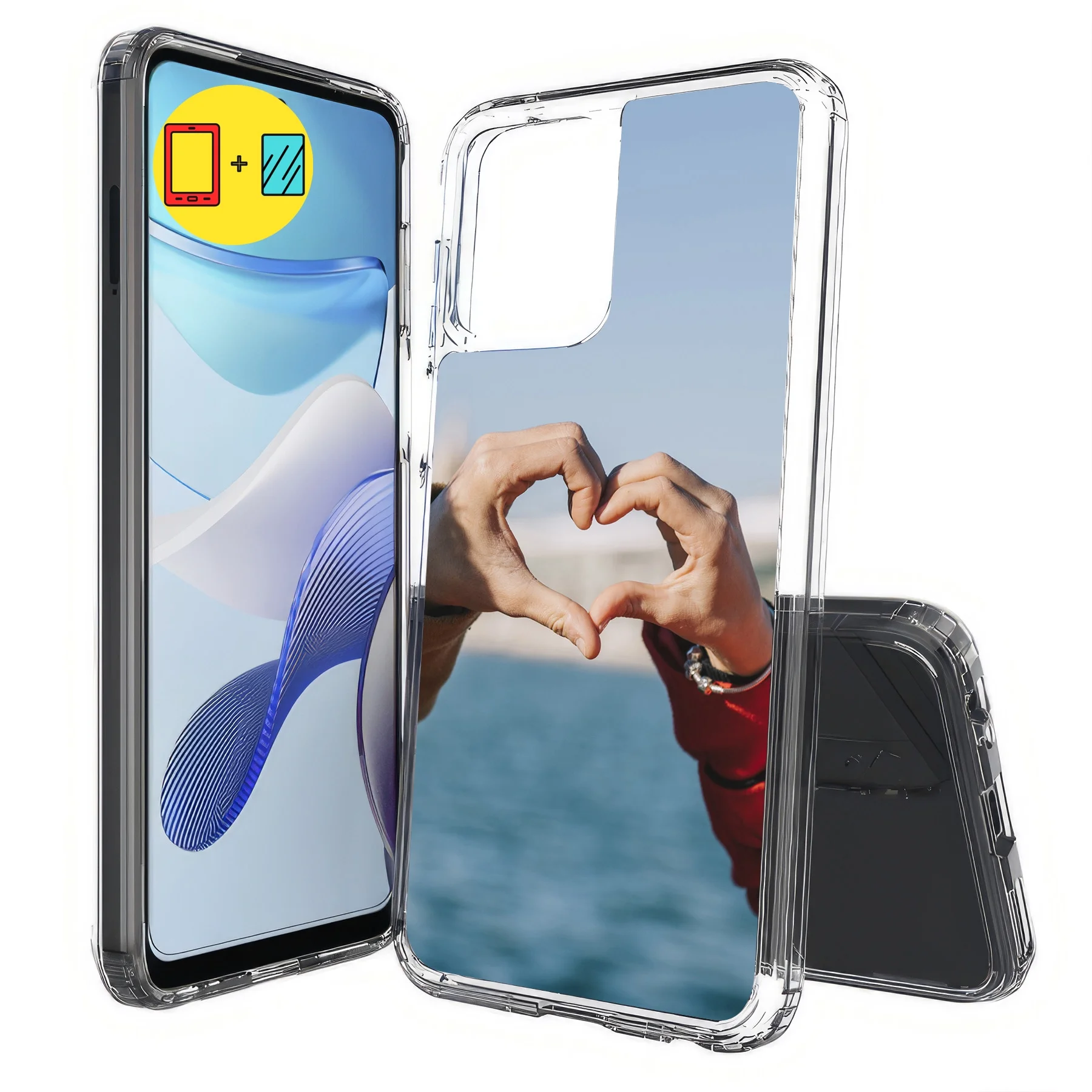 TalkingCase Personalize Custom Phone Case Cover for Motorola Moto G 5G 2023, Glass Screen Protector Incl, DIY, My Best Companion, Lightweight, Flexible, Print in USA