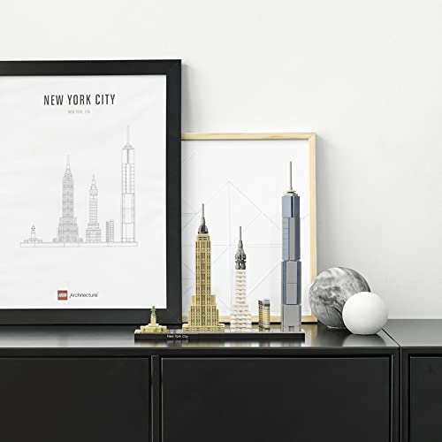 LEGO Architecture New York City Model Kit - Bedroom or Office Decor for Kids & Adults, Ages 12+ - Building Blocks to Display - NYC Gift & Souvenir Ideas - 21028