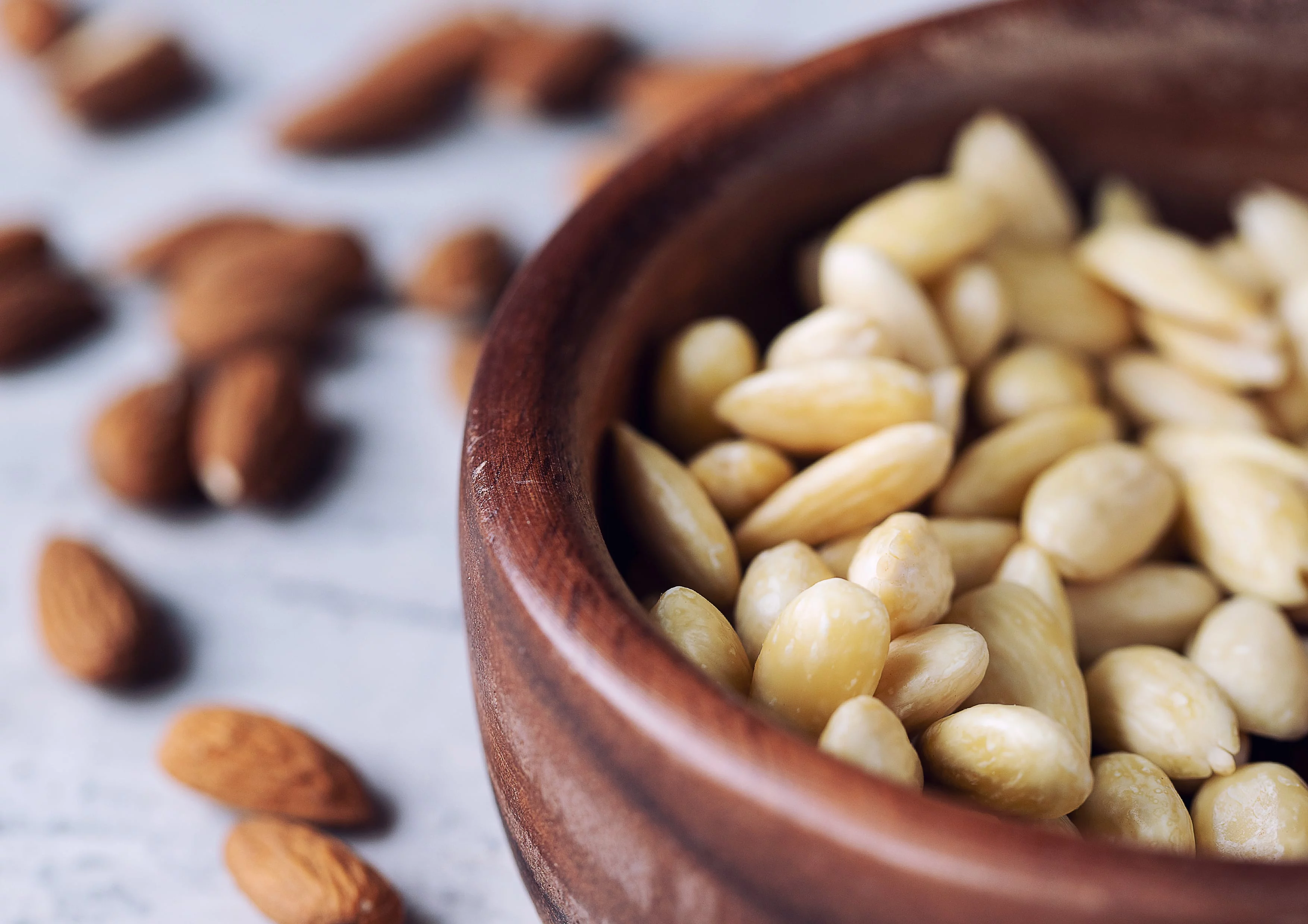 Organic Whole Blanched Almonds, 8 Pounds — Non-GMO, Kosher, Vegan — by Food to Live