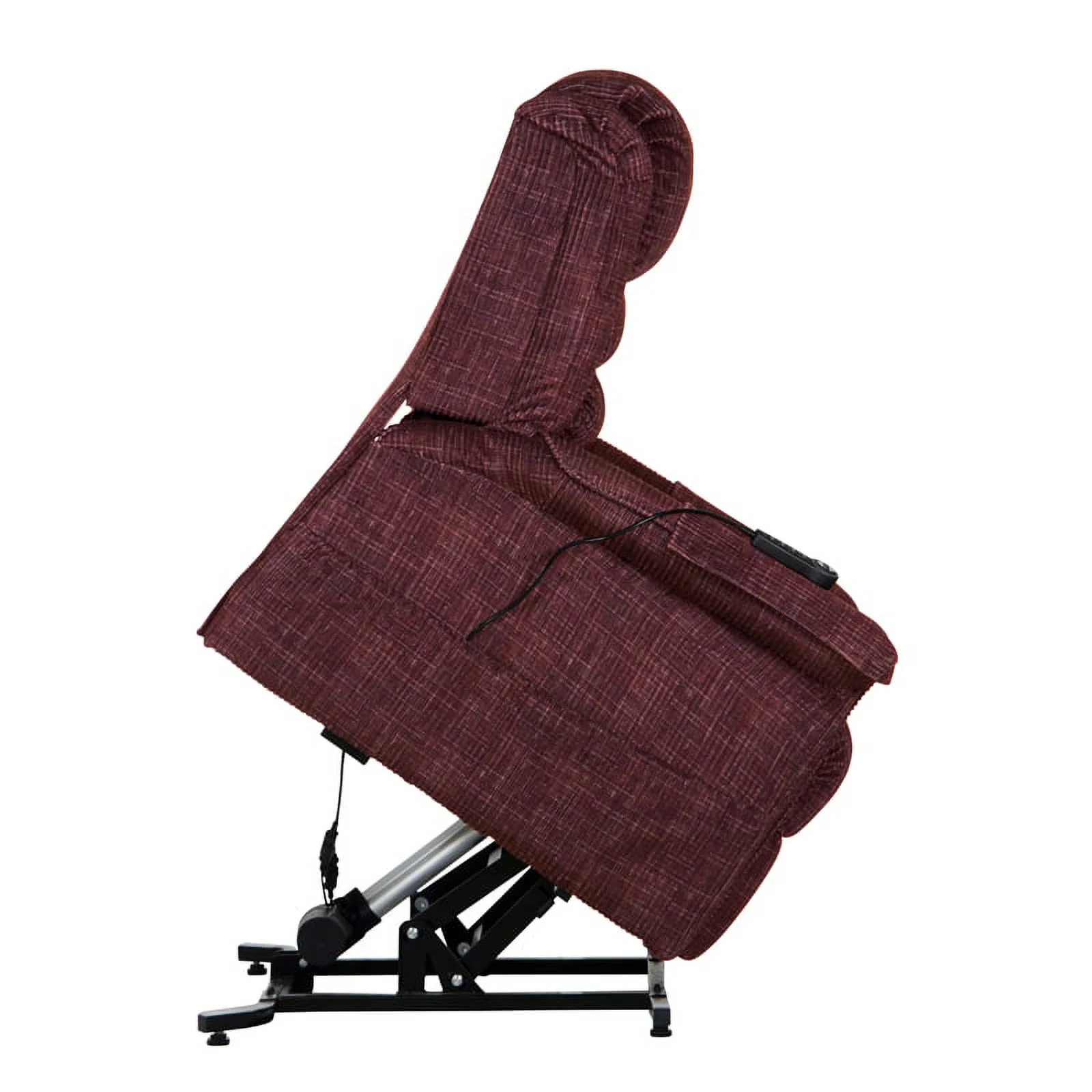 Catnapper Buckner Power Lift Assist Recliner in Red Polyester Fabric