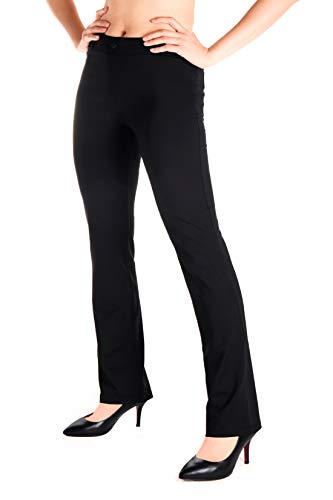 Yogipace,Belt Loops,Women's Petite/Regular/Tall Straight Leg Yoga Dress Pants