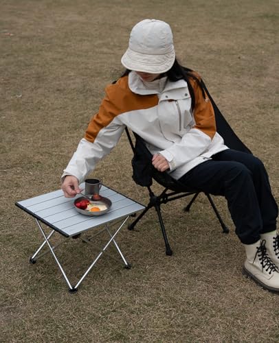 iClimb Ultralight Compact Camping Folding Table with Carry Bag (Blue - S)