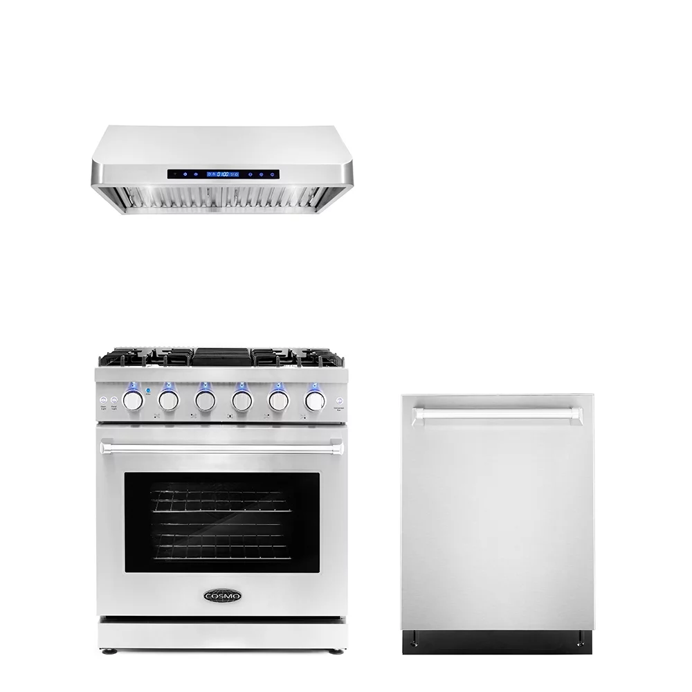 Cosmo 3 Piece Kitchen Appliance Packages with 30