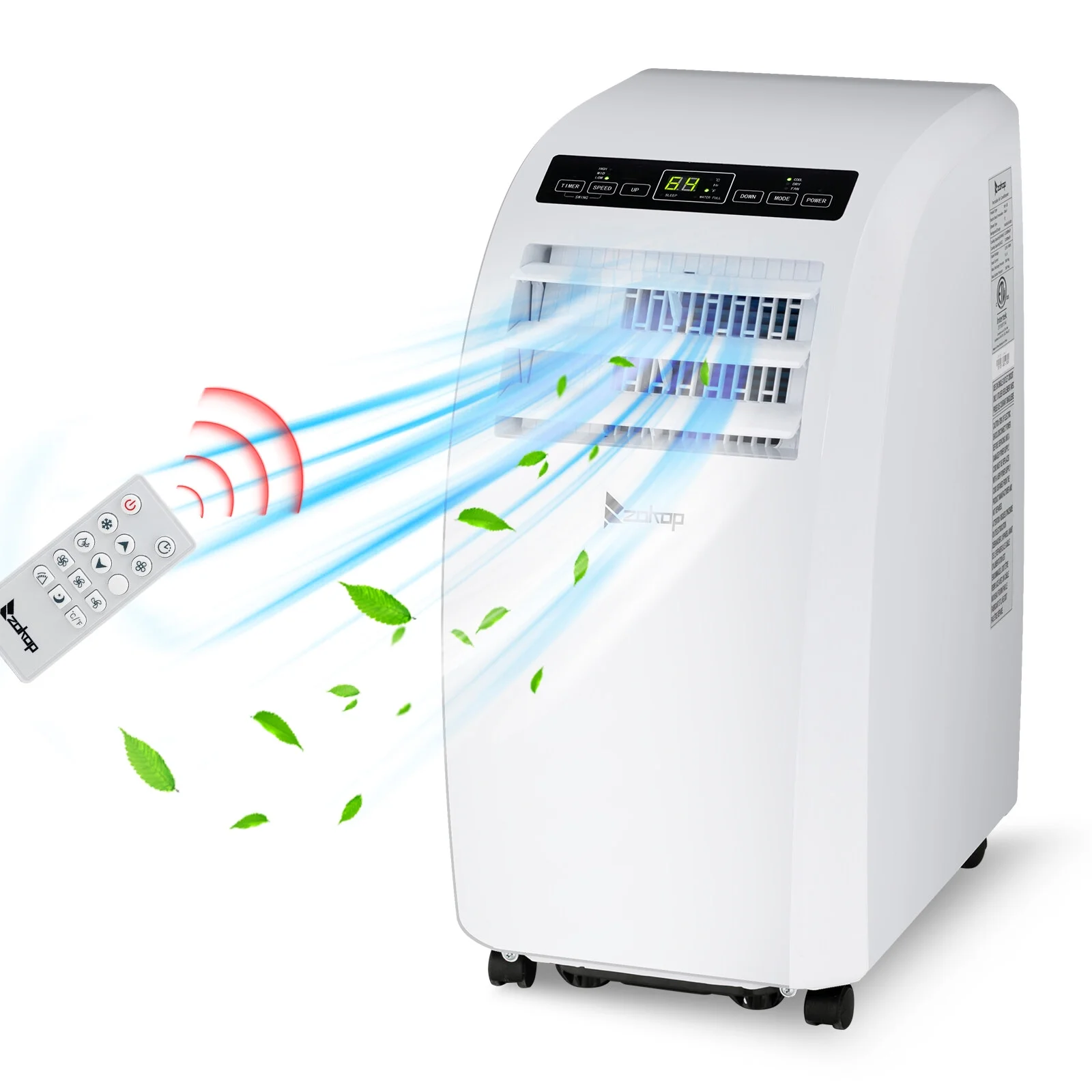 GoDecor 7760BTU (12000 BTU ASHRAE) Portable Air Conditioner, Dehumidifier, Fan, Remote Control For Home, Office, Living Room