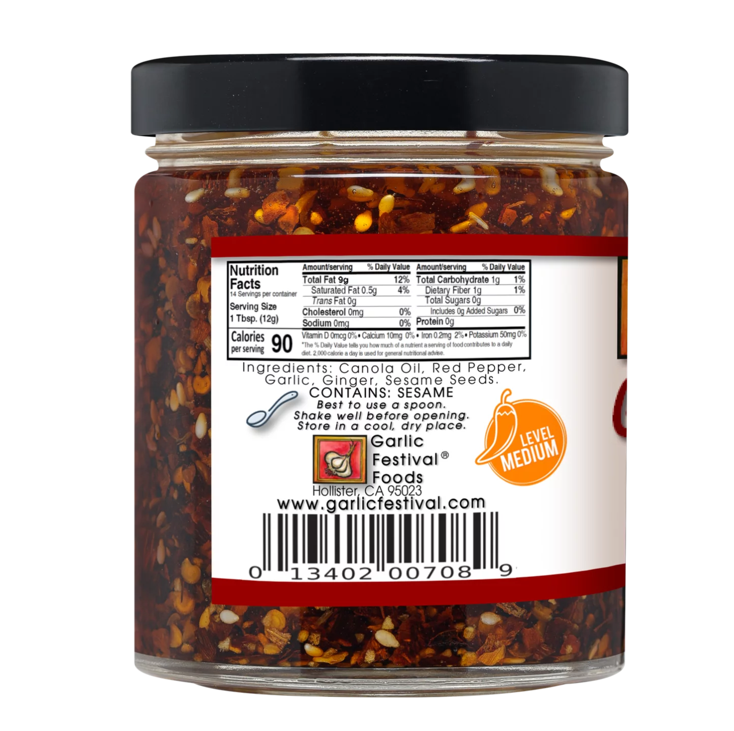 Garlic Festival Foods Garlic & Chili Crisp Oil Net Wt. 6 oz.